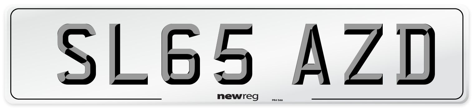 SL65 AZD Number Plate from New Reg